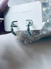 Load image into Gallery viewer, Sam Turquoise Hoops