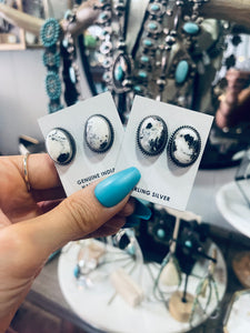 White Buffalo Nugget Studs