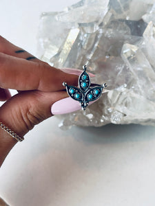 Cactus Flower Turquoise Ring