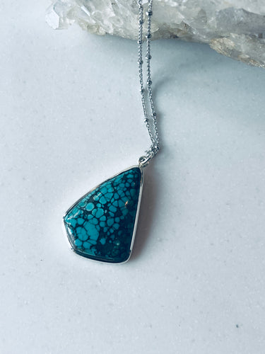 Spiderweb Turquoise Necklace