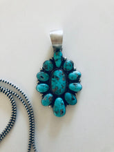 Load image into Gallery viewer, Stunning Sterling Silver and Turquoise Blossom Pendant