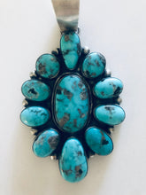 Load image into Gallery viewer, Stunning Sterling Silver and Turquoise Blossom Pendant