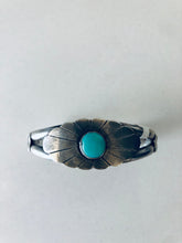 Load image into Gallery viewer, Vintage Sterling Silver and Genuine Turquoise
