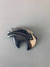 Load image into Gallery viewer, Sterling Silver Navajo Bear Pin