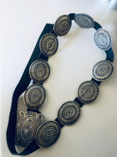 Load image into Gallery viewer, Sterling Silver and Genuine Leather Concho Belt
