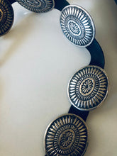 Load image into Gallery viewer, Sterling Silver and Genuine Leather Concho Belt