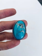 Load image into Gallery viewer, Screw Back Turquoise and Sterling Nugget