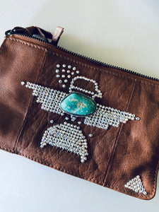 Screw Back Turquoise and Sterling Nugget