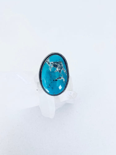 Screw Back Turquoise and Sterling Nugget
