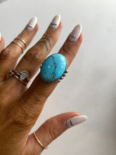 Load image into Gallery viewer, Size 7.5 Turquoise and Sterling Silver Ring