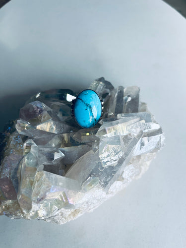 Size 7.5 Turquoise and Sterling Silver Ring
