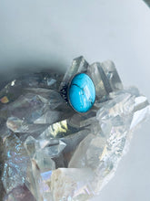 Load image into Gallery viewer, Size 7.5 Turquoise and Sterling Silver Ring