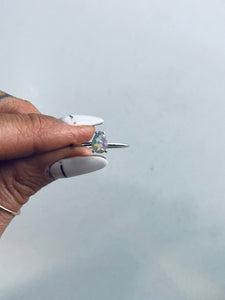 Size 7 Opal and Sterling Silver Ring