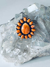 Load image into Gallery viewer, Sterling Silver and Spiny Oyster Teardrop Ring