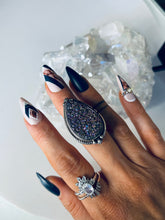Load image into Gallery viewer, Size 6.25 Stunning Sterling Silver and Druzy Ring