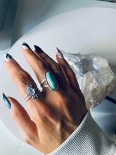Load image into Gallery viewer, Size 9.5 Stunning Sterling Silver and Genuine Turquoise Ring