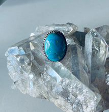Load image into Gallery viewer, Size 10.5 Sterling Silver and Genuine Turquoise Ring