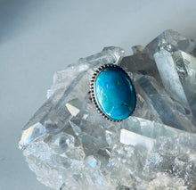 Load image into Gallery viewer, Size 10.5 Sterling Silver and Genuine Turquoise Ring