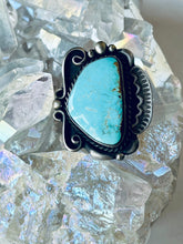 Load image into Gallery viewer, Size 6.25 Sterling Silver and Genuine Turquoise Ring