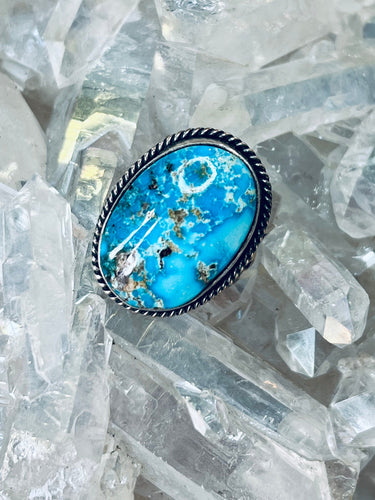 Gorgeous Sterling Silver and Genuine Turquoise Ring