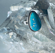 Load image into Gallery viewer, Size 10.5 Stunning Sterling Silver and Genuine Turquoise Ring