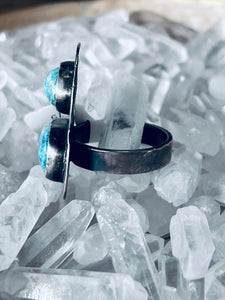 Grand Vintage Sterling Silver and Genuine Turquoise Ring