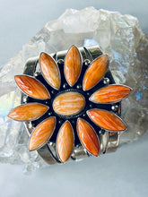 Load image into Gallery viewer, Beautiful Huge Sterling Silver and Spiny Oyster Cuff