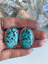 Load image into Gallery viewer, Sterling and Genuine Turquoise Nugget Earrings