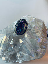 Load image into Gallery viewer, Size 5.5 Tourmalated Purple Druzy Ring
