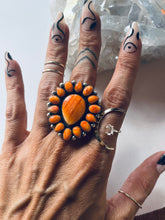 Load image into Gallery viewer, Sterling Silver and Spiny Oyster Teardrop Ring