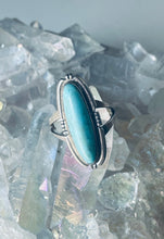 Load image into Gallery viewer, Size 9 Stunning Sterling Silver and Genuine Turquoise Ring