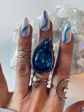 Load image into Gallery viewer, Size 6 Tourmalated Druzy and Sterling Silver Ring