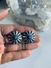 Load image into Gallery viewer, Sterling and Genuine Turquoise Nugget Earrings