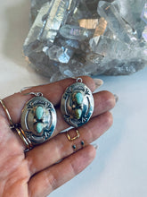 Load image into Gallery viewer, Sterling and Genuine Turquoise Nugget Earrings