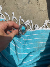 Load image into Gallery viewer, Gorgeous Size 8(adjustable) Sterling and Turquoise Ring