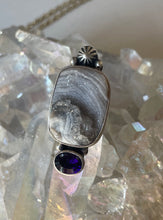 Load image into Gallery viewer, Size 6 Boho Sterling Silver and Amethyst Ring