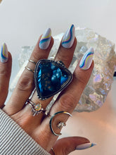 Load image into Gallery viewer, Size 8.5 Tourmalated Druzy and Sterling