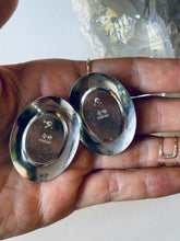 Load image into Gallery viewer, Turquoise and Sterling Disc Earrings