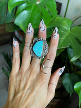 Load image into Gallery viewer, Size 6.25 Sterling Silver and Genuine Turquoise Ring