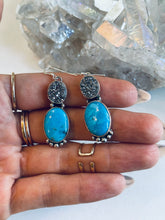 Load image into Gallery viewer, Sterling and Genuine Turquoise Nugget Earrings