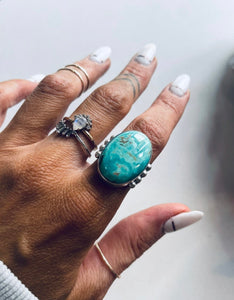 Size 8 Turquoise and Sterling Silver Ring