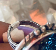 Load image into Gallery viewer, Size 6 Stunning Sterling Silver and Druzy Ring