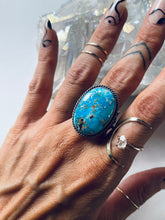 Load image into Gallery viewer, Gorgeous Sterling Silver and Genuine Turquoise Ring