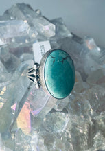Load image into Gallery viewer, Size 9 Stunning Sterling Silver and Genuine Turquoise Ring