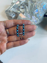 Load image into Gallery viewer, Vintage Sterling and Genuine Turquoise Petit Point Earrings