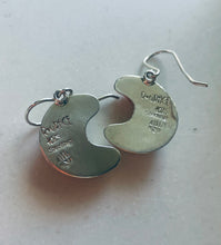 Load image into Gallery viewer, Sterling and Genuine Spiny Oyster Moon Earrings