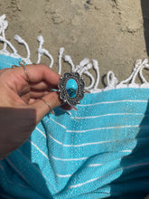 Load image into Gallery viewer, Gorgeous Size 8(adjustable) Sterling and Turquoise Ring