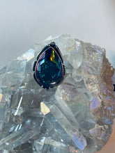 Load image into Gallery viewer, Size 7 Tourmalated Quarts Druzy and Sterling Silver Ring