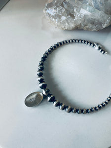 Gorgeous Sterling and Turquoise Choker Necklace