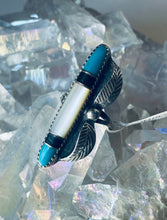 Load image into Gallery viewer, Size 7 Vintage Turquoise, MOP, Onyx and Sterling Silver Ring